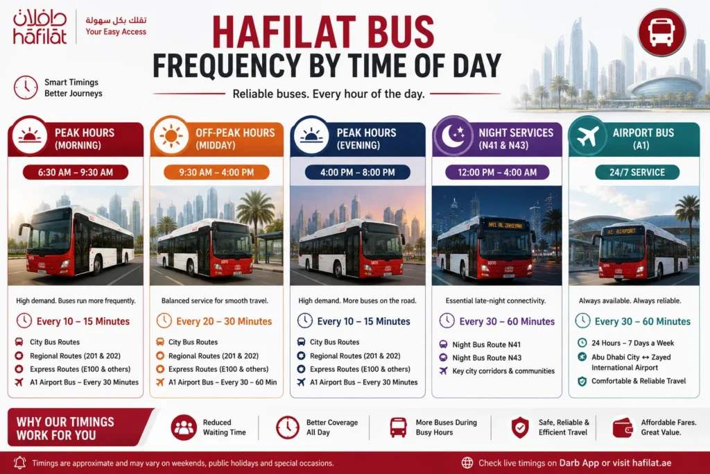 Hafilat Bus Frequency by Time of Day Hafilat Bus Frequency by Time of Day