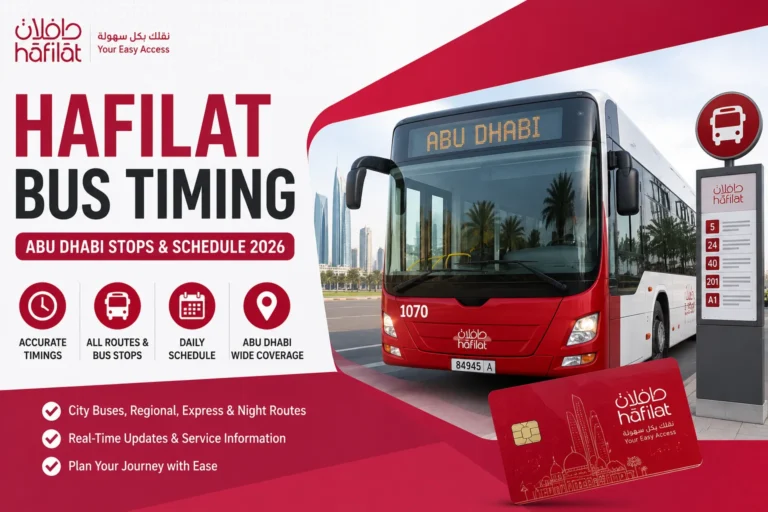 Hafilat Bus Schedule - Timings & Abu Dhabi Stops